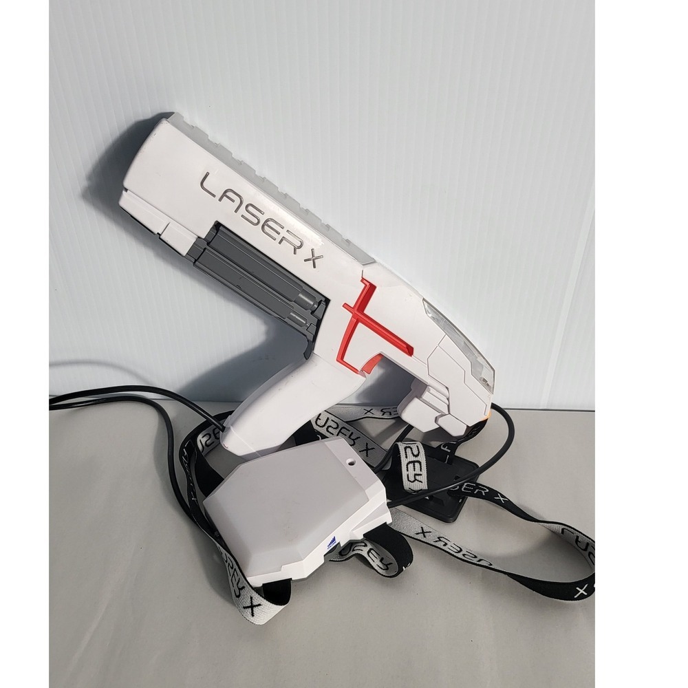 Laser X Single Laser Tag Gaming Blaster Gun with Receiver White Red - Picture 4 of 6